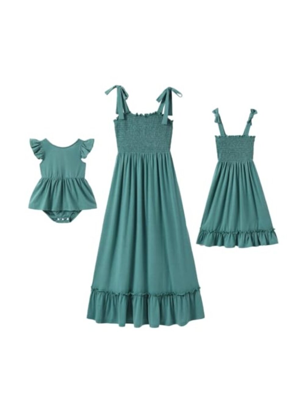 Mommy and Me Matching Floral Maxi Dress Spaghetti Strap Sleeveless Summer Beach